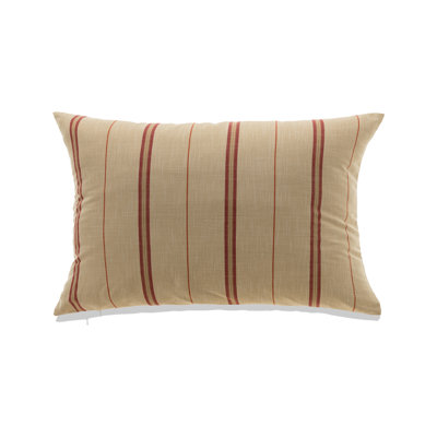 French Stripe Cotton Blend Lumbar Pillow