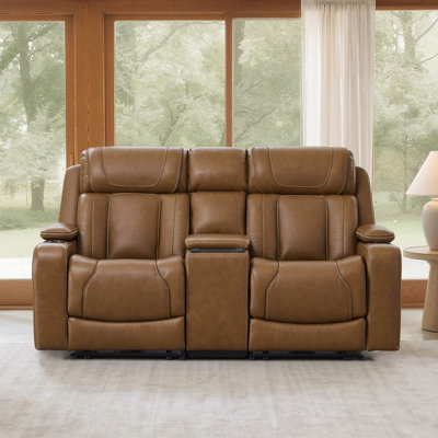 Alburtis 74.4'' Power Reclining Sofa With Console, Triple Motors, Power Headrest, Power Lumbar And Super Zero-Gravity
