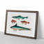 Two Brown and Green Fish - Picture Frame Painting Print-55777505-55777507