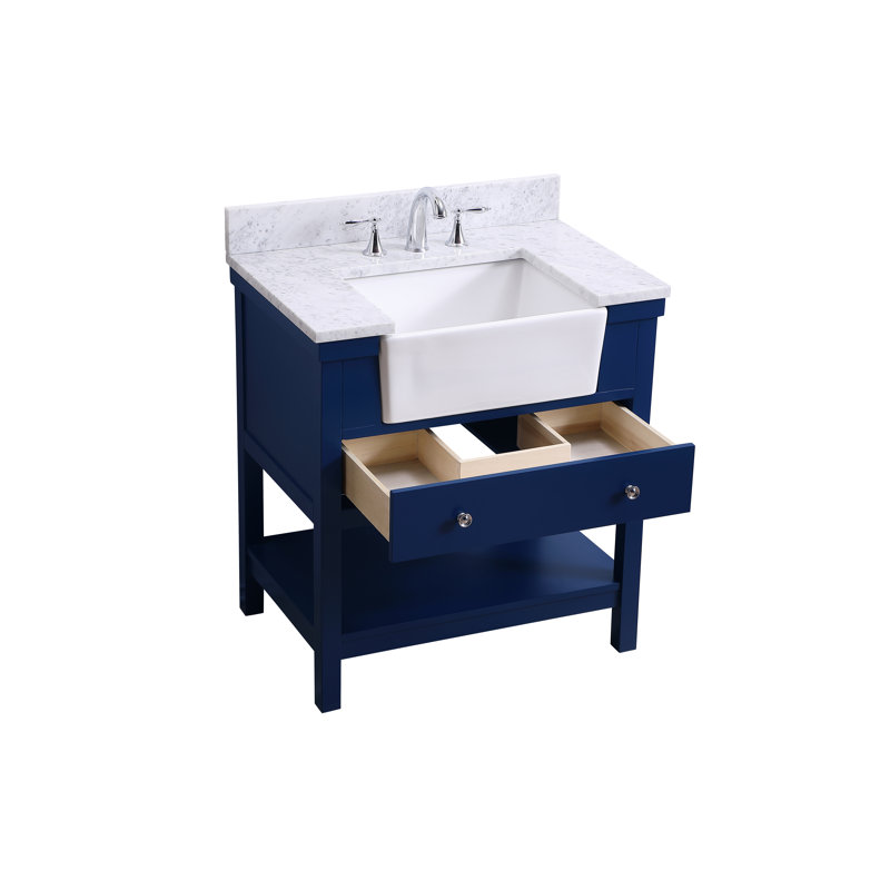 Ensemble de meuble-lavabo simple 32 po Lebrun, bleu