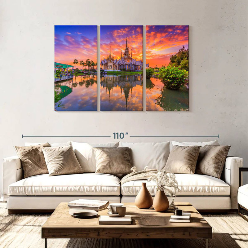 Wat Non Kum Buddhist Temple, 48" H x 74" W