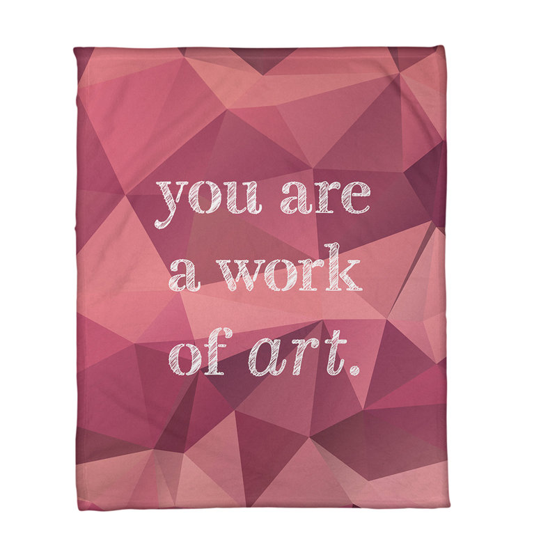 Sewn Throw Blanket, 50" W x 60" L, Light, Purple/Pink