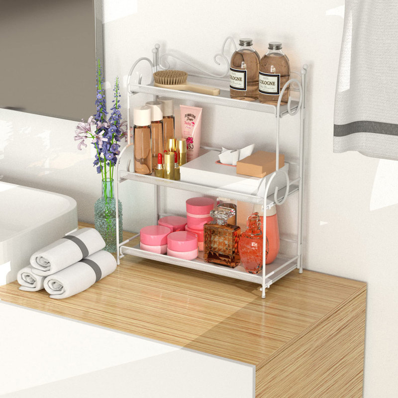 Organisateur de comptoir de salle de bain - Étagère à épices pour comptoir 3 niveaux