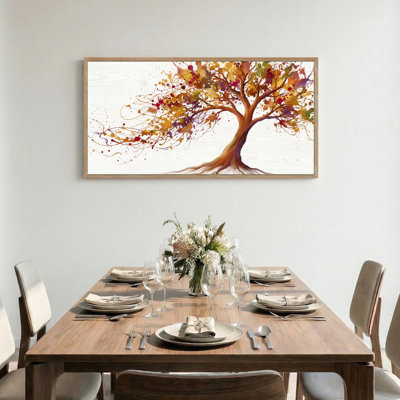 Arbre d'automne, reproduction d'art sur toile encadrée, ensemble de 1,48 x 24 pouces
