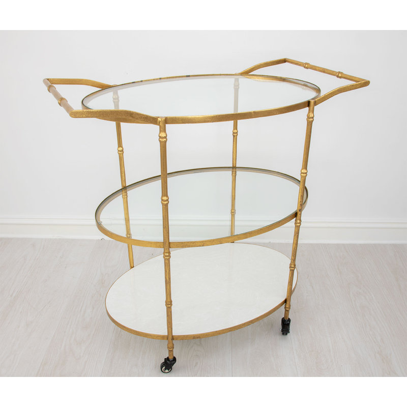 Kelly Serving Cart, Gold