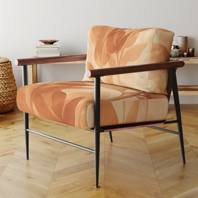 Chaise d'appoint Abstract Botanicals - Chaise avec accoudoirs Caramel Botanical Fade III