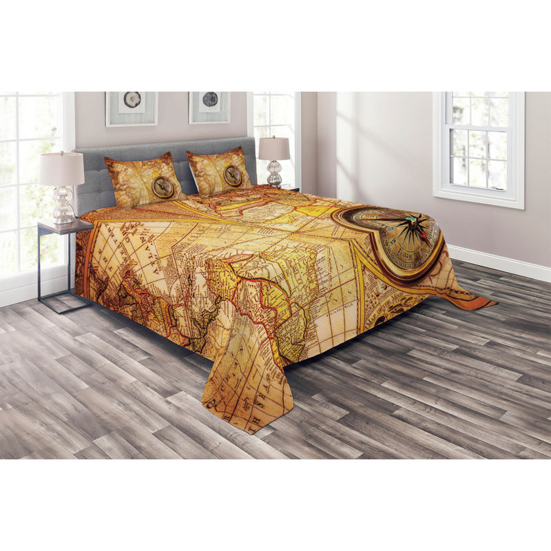 Eclectic Polyester Coverlet, King Bedspread + 2 Shams