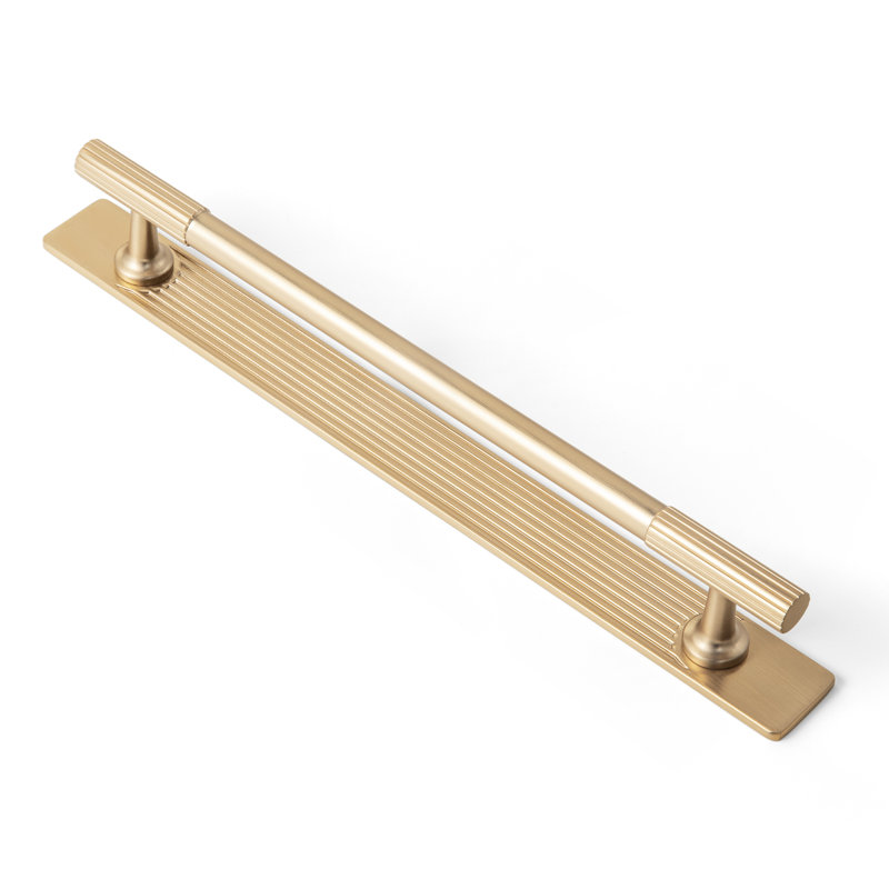 Ensemble de poignées robustes pour barre avec panneau arrière, Bronze champagne, 7.6"