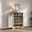 Armoire à chaussures blanche + chêne - 14,15 po Largeur du produit: Meubles d'entrée 6 décors