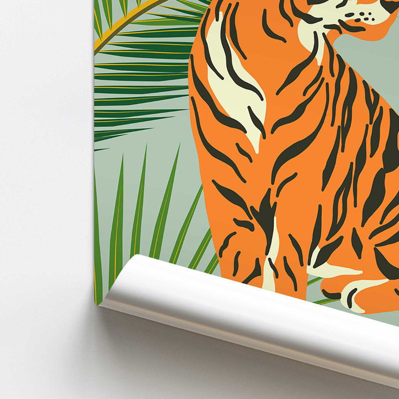 Impression roulée «Tiger's Tropical Retreat», H 24 po x l 18 po