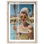 «Poolside Pastries Shadowbox Print Coastal Glam Art» par Notoriart, cadre blond, 24 x 36