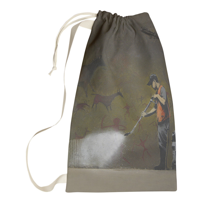 Fabric Laundry Bag with Handles, Large (36" H x 28" W x 1" D)