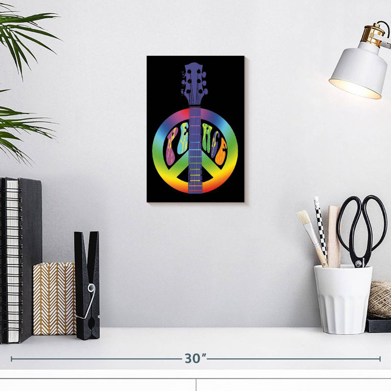 Khadjiah Peace Guitar, 12" H x 8" W