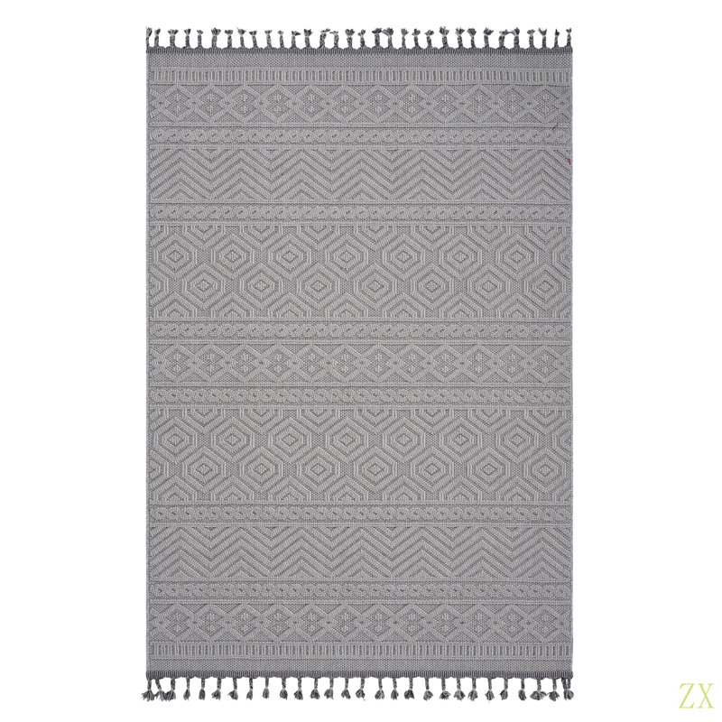 Guros Collection 8X10  / Geometric Indoor / Outdoor Area Rug, Rectangle 7'9" x 10'