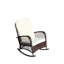 Chaise berçante avec siège généreux et coussin - beige pour les espaces extérieurs comme le patio, le jardin, la cour arrière-523249229