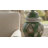 Decorative Pear And Twigs Temple Jar With Lid - Modern Ceramic Tall Table Jar With Chinoiserie Design - Elegant Vase For Home Decor - 10", Green & Brown-1949767889