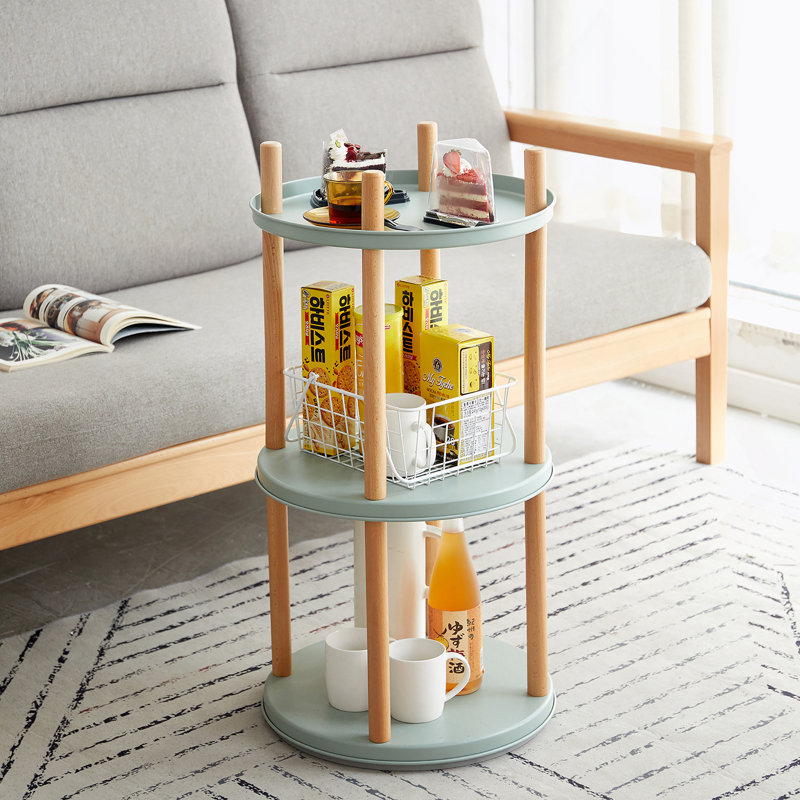Storage Shelf, 360° Rotating Bookshelf, 3 Tier Bookcase W/ Large-Capacity Storage Space