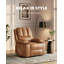 Fauteuil inclinable manuel en cuir surdimensionné 27 po-847335633