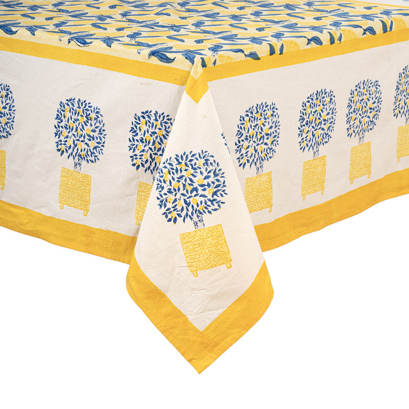 Lemon Tree Tablecloth, 59" W x 86" L