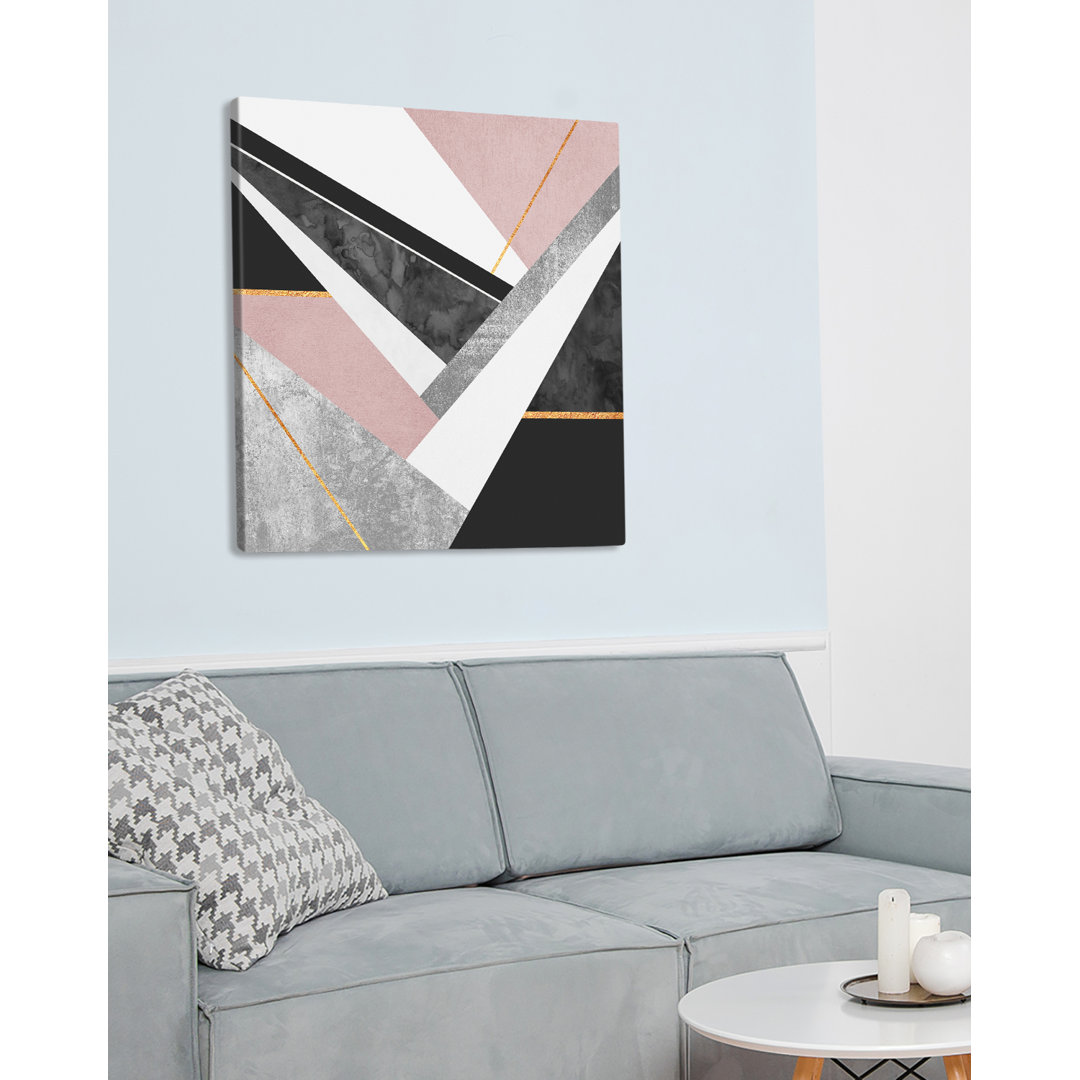 „Lines and Layers“ Kunstdruck auf Leinwand aus der Elisabeth Fredriksson-Kollektion