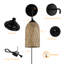 Lampe murale en bambou à brancher Mid-Century 7,87 pouces