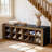 48.6" Farmhouse Shoe Storage Bench With 12 Cubbies, Black Entryway Bench , Mudroom Shoe Rack Bench With Narrow Cubbies For Living Room