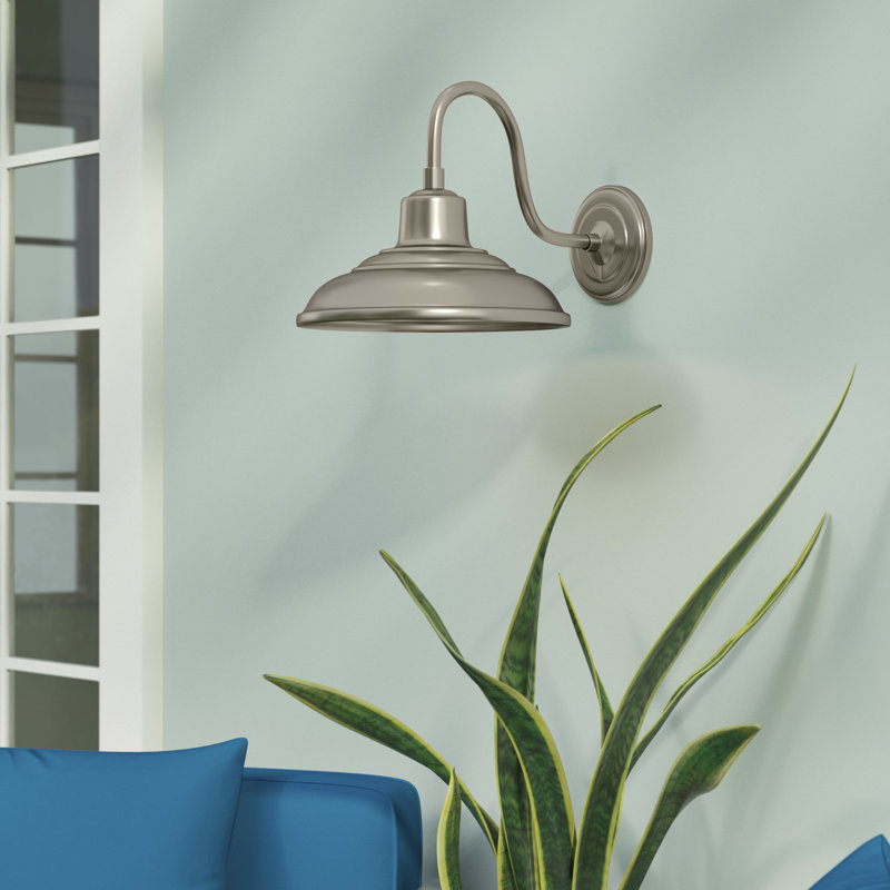 Luminaire de grange d'extérieur câblé à 1 ampoule H 11 po Little Neck, Bronze huilé