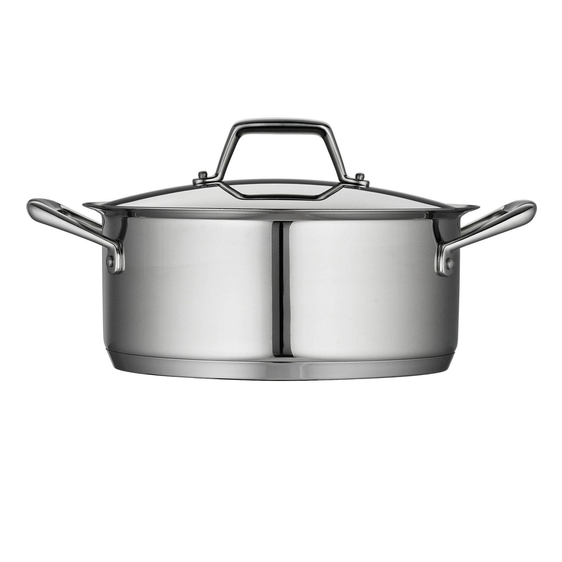 Tramontina Gourmet Tri-Ply Clad 5 Quarts Stainless Steel Round Dutch Oven &  Reviews