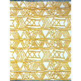 Wool Geometric Area Rug in Ivory/Gold