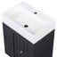 Meuble-lavabo de 20 pouces avec lavabo en céramique, armoire de rangement en panneau de fibres à densité moyenne avec tiroir, tablette latérale et poignée dorée - meuble-lavabo moderne pour les petites salles de bain-130839066