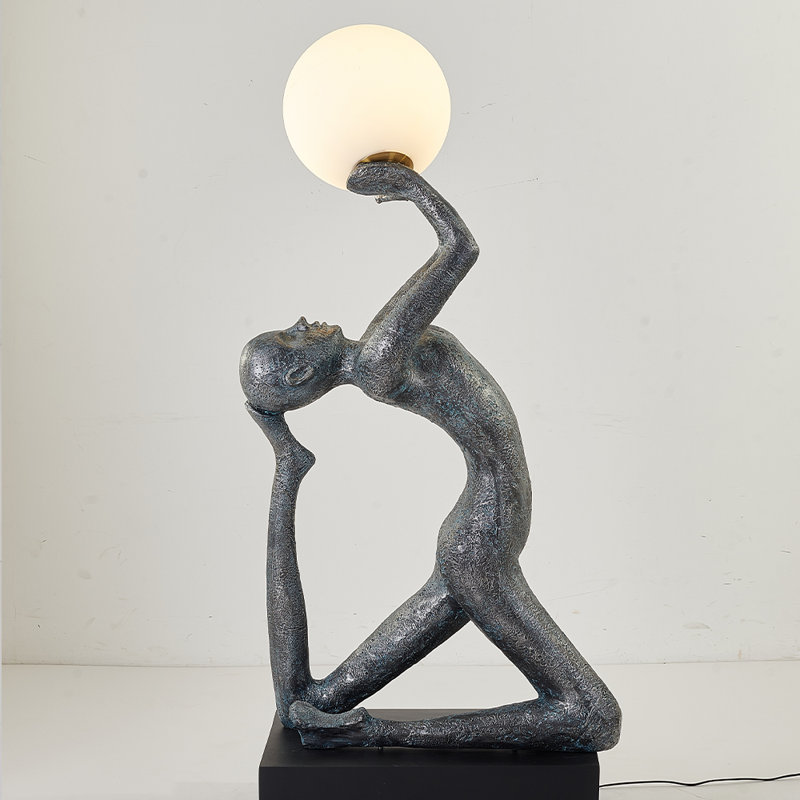 Lampe sur pied à DEL 57 po, Chrome