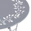 Ensemble bistro 3 pièces avec table pliante et 2 chaises, gris-1409188650