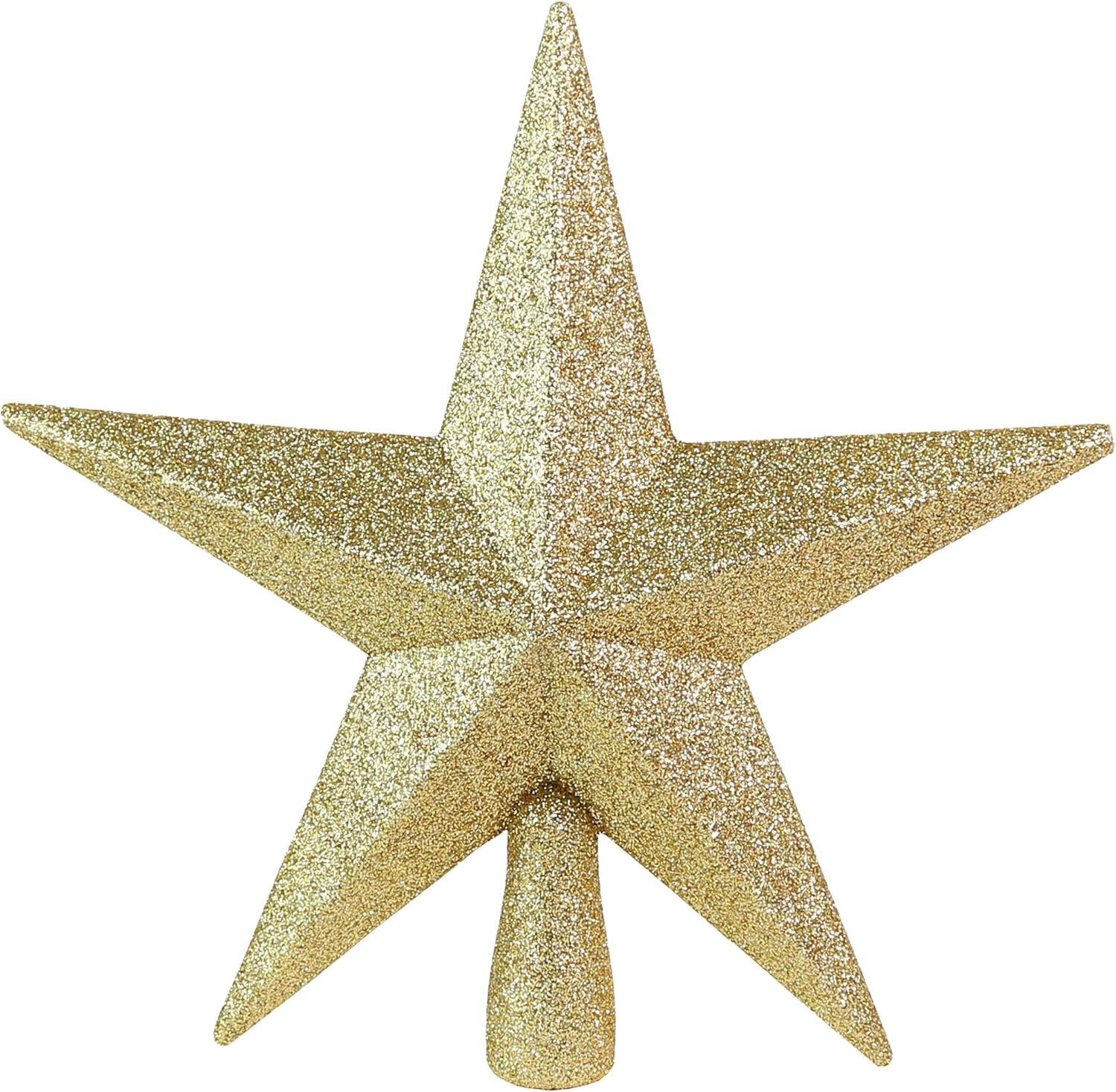 Glitter Star Tree Topper , Gold
