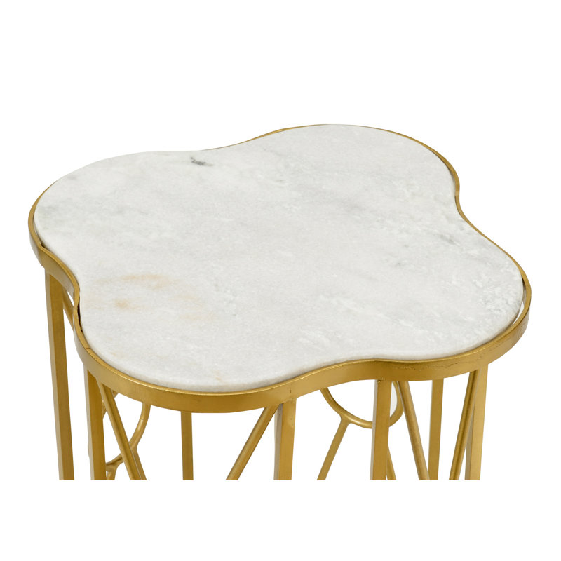 Quadrafoil Stone End Table