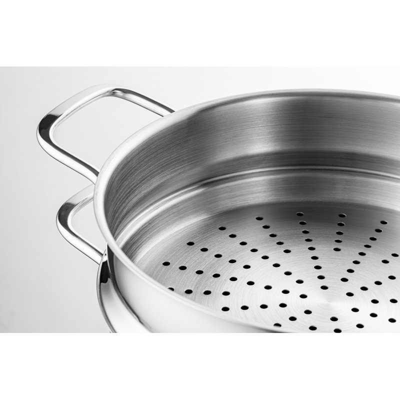 9.0 QT Stainless Steel Steamer Pot with Basket Insert