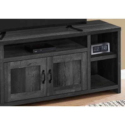 Meuble télé, 60 po, console, meuble multimédia, armoire de rangement, salon, stratifié de chambre à coucher, transitionnel