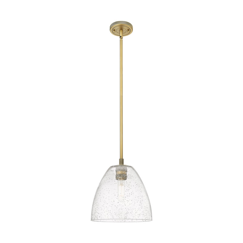 Luminaire suspendu Kehlani, Laiton brossé, H 38,75 po x l 9 po x P 9 po