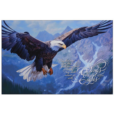 Wall Plaque 24x16 Eagle Isaiah 40:31