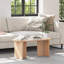 Coffee Table Solid Pine wood Modern Oval Living Room Indoor Decor-599126687