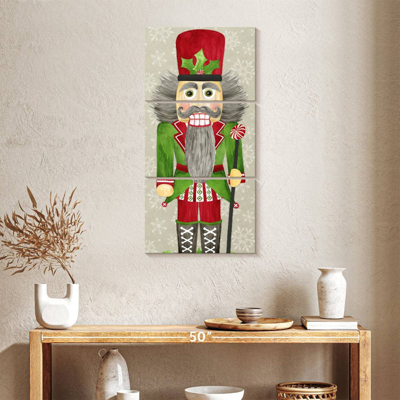 Nutcracker Christmas II, 38" H x 18" W