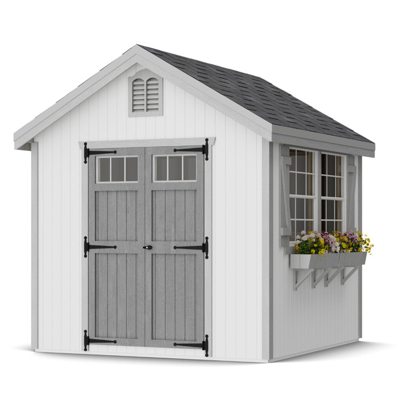 Colonial Williamsburg Outdoor Wood Storage Shed, 8' W x 8' D, Yes