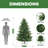 Traditional Christmas Tree with Lights, Prelit with Metal Stand-1446057206