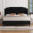 Upholstered Bed Frame with with Diamond Button-Tufted Headboard-332416920-332416921