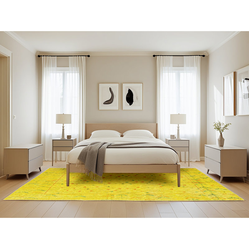 Tapis décoratif multicolore à motif abstrait, Rectangle 5 pi x 8 pi