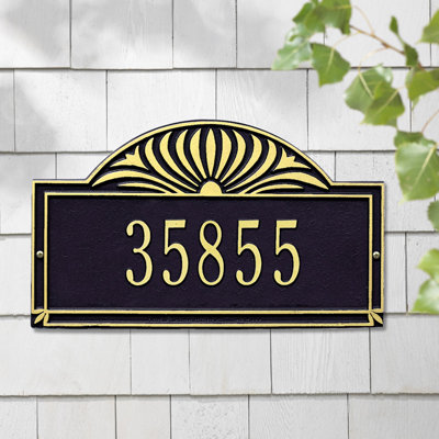 Sunburst 1-Line Wall Address Plaque