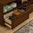 63" Mid-Century Modern TV Stand For Tvs Up To 75", Thick Sturdy Farmhouse Entertainment Cabinet, Media Console For Living Room, Louver Design & Solid Wood Drawers & Outlet Holes, Walnut