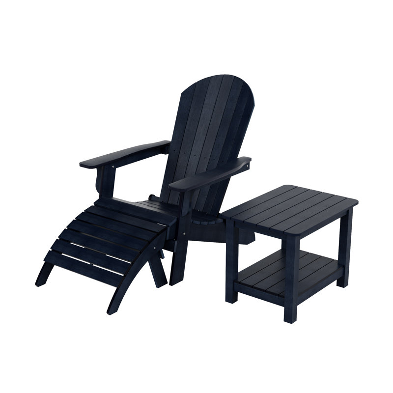 Arrlo Foldable Outdoor Adirondack Chair, Navy