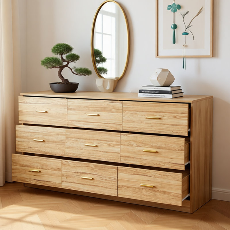 Commode d'appoint 9 tiroirs Kiote, Brun