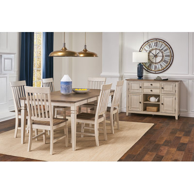 Chanequa 8-piece Extendable Solid Wood Dining Set