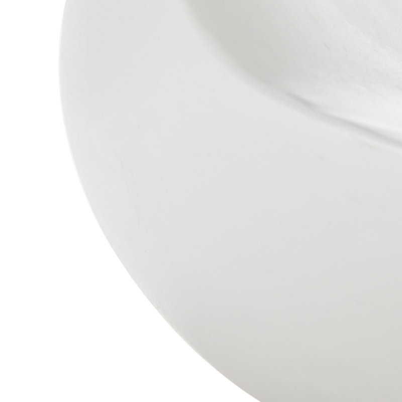 Chade Outdoor Concrete Accent Stool, White